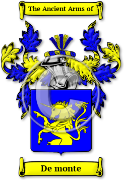 De monte Family Crest Download (jpg) Legacy Series - 150 DPI